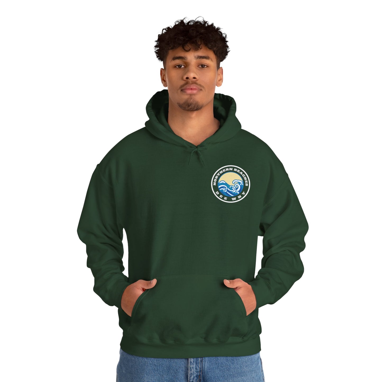 Lost Manly custom Northern Beaches Dee Why front and back logo edition Hoodie - Lost Manly Shop