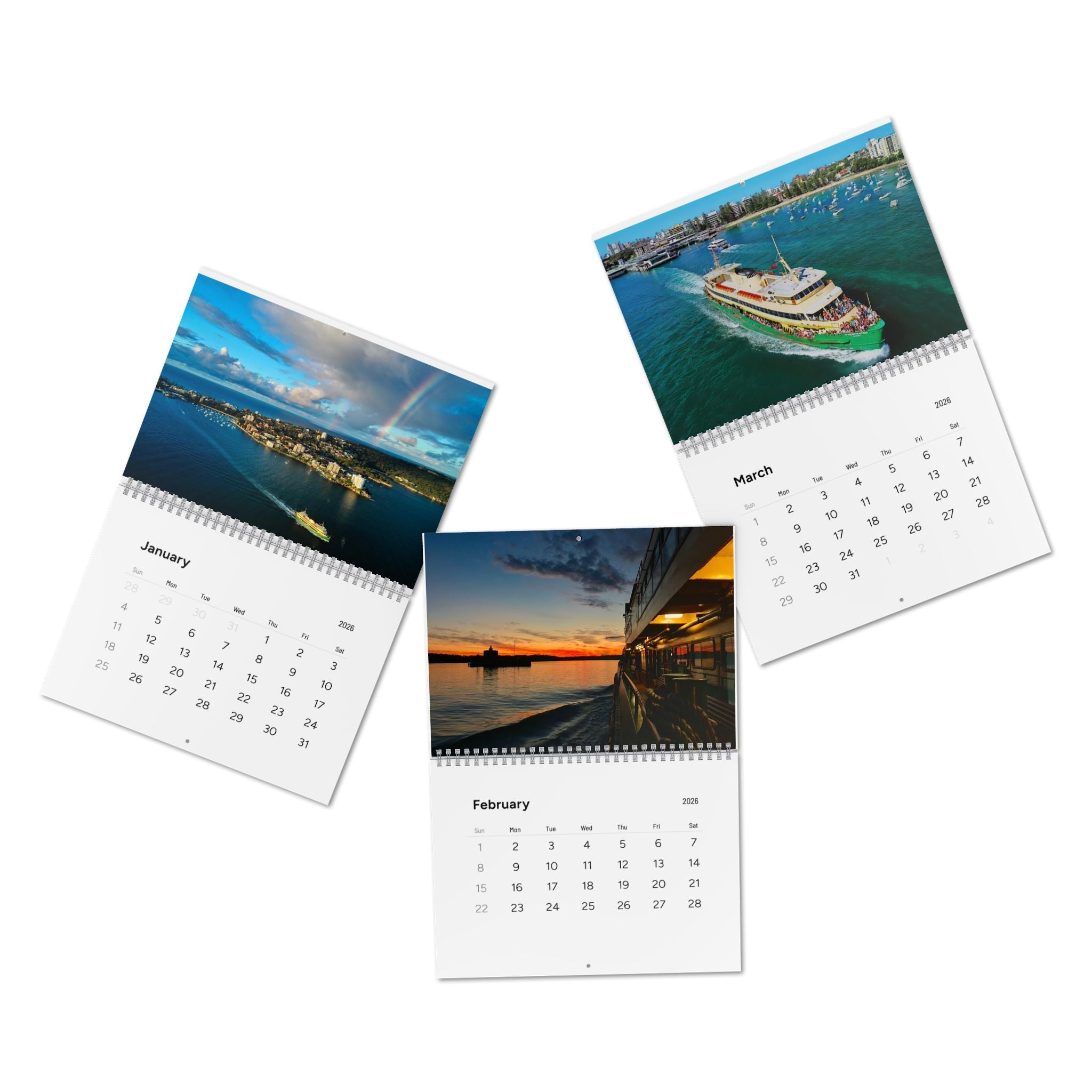 On the Manly Ferries Standard Wall Calendar 2026 Haig Gilchrist Photography 