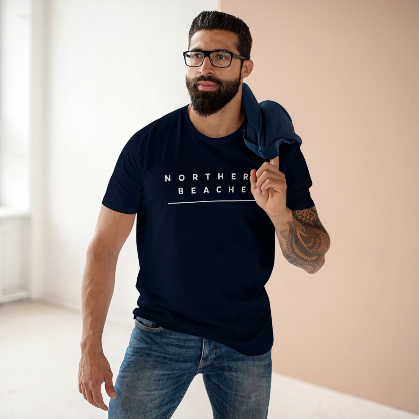 Northern Beaches custom Logo front/back Design Adult T-Shirt 