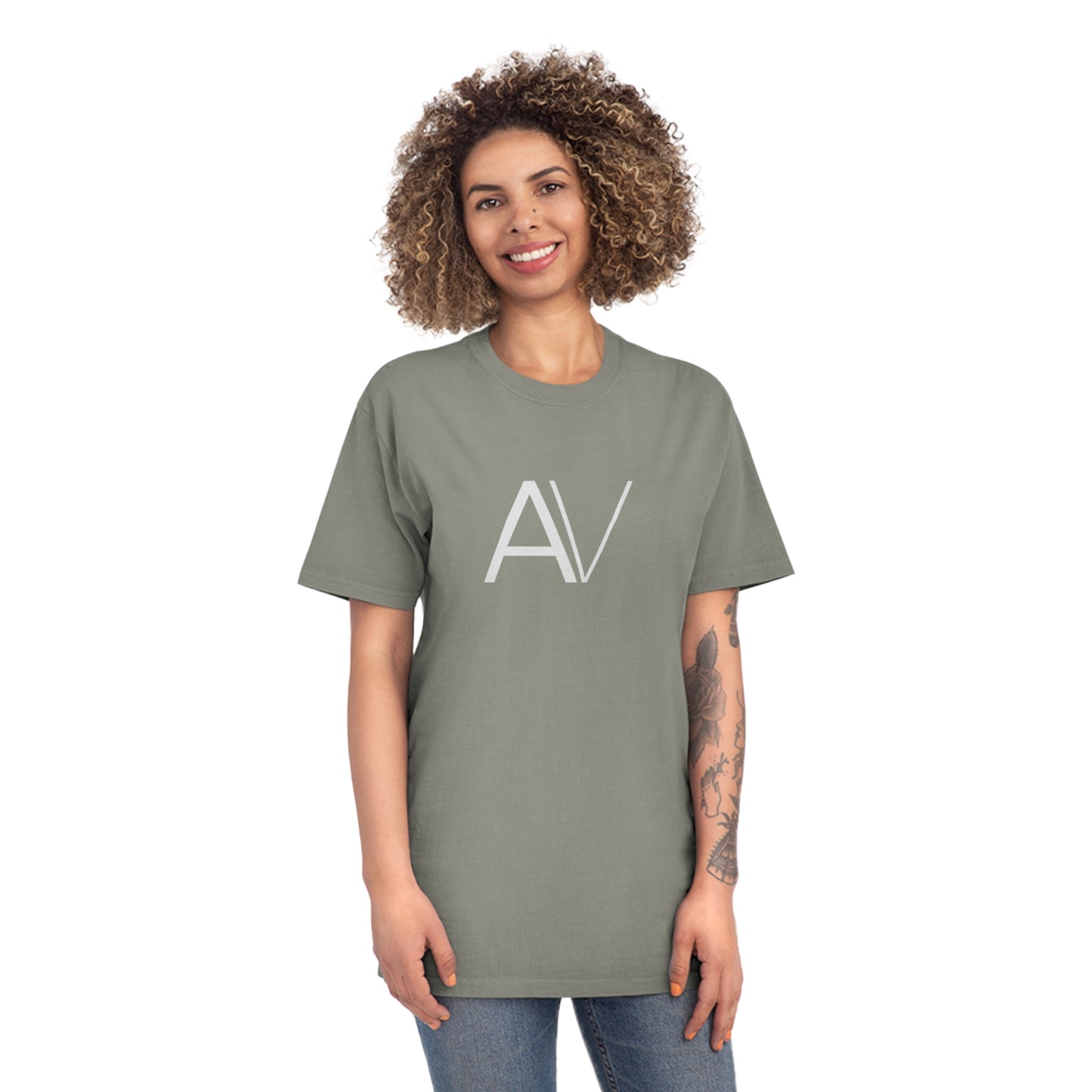 Faded Cotton T-Shirt with Avalon logo
