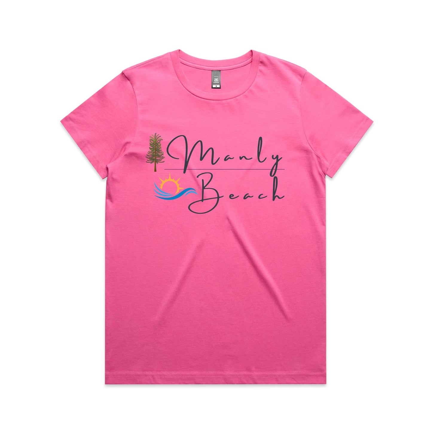 Lost Manly Custom Manly Beach Logo Limited Edition AS Colour Women's Maple Tee - Lost Manly Shop