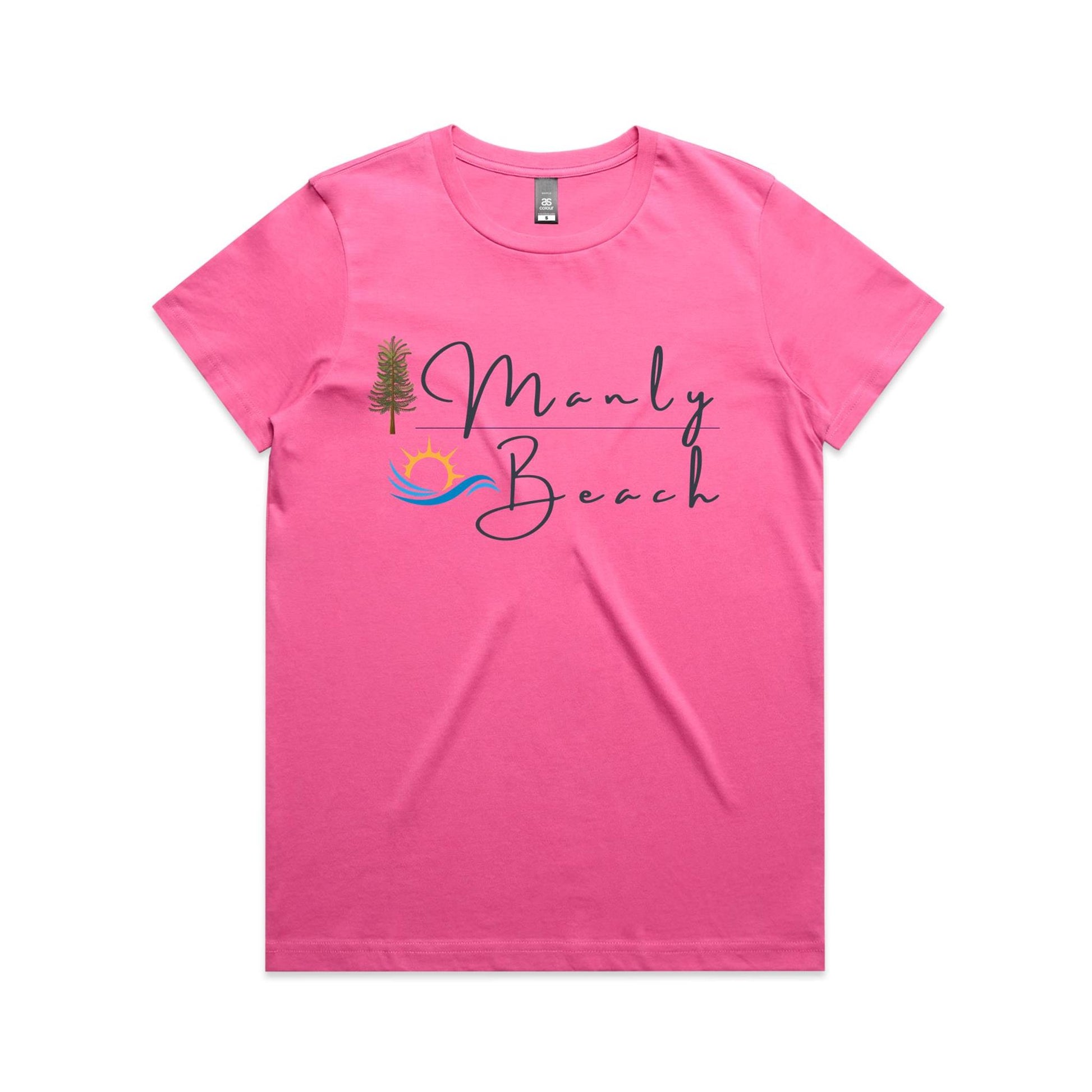 Lost Manly Custom Manly Beach Logo Limited Edition AS Colour Women's Maple Tee - Lost Manly Shop
