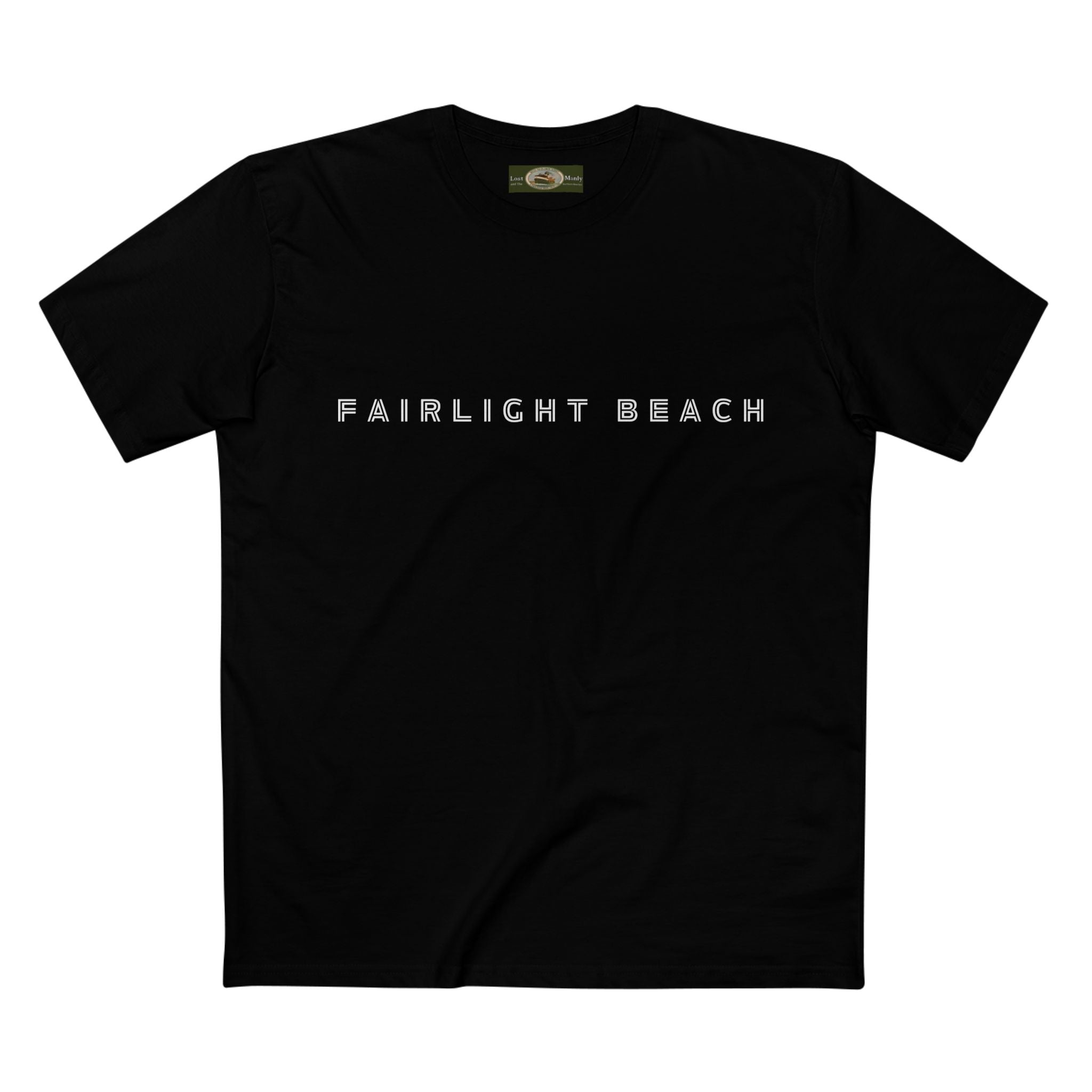 Fairlight Beach Northern Beaches Sydney Australia Printed Logo T-Shirt Printify