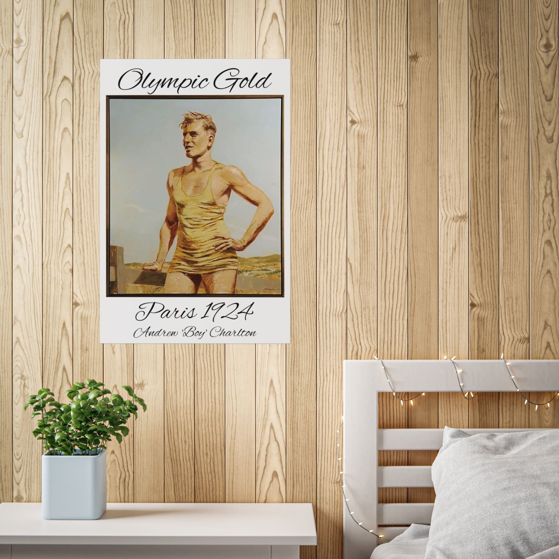 Lost Manly Customised Posters - Olympic Gold Paris 1924 Olympics Andrew "Boy" Charlton, brings home Olympic Gold to Manly 