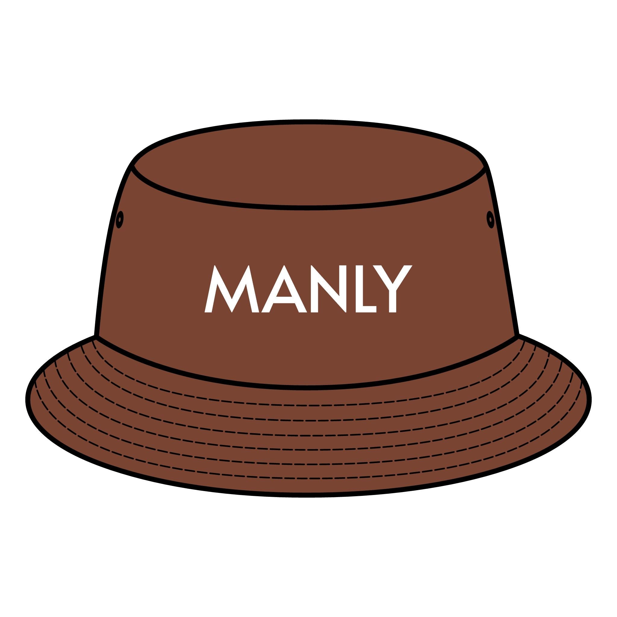 MANLY Bucket Hat with Custom Northern Beaches Logo Design Printify