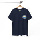 Heavy Cotton T-Shirt with free Canva custom designed logo front and back 