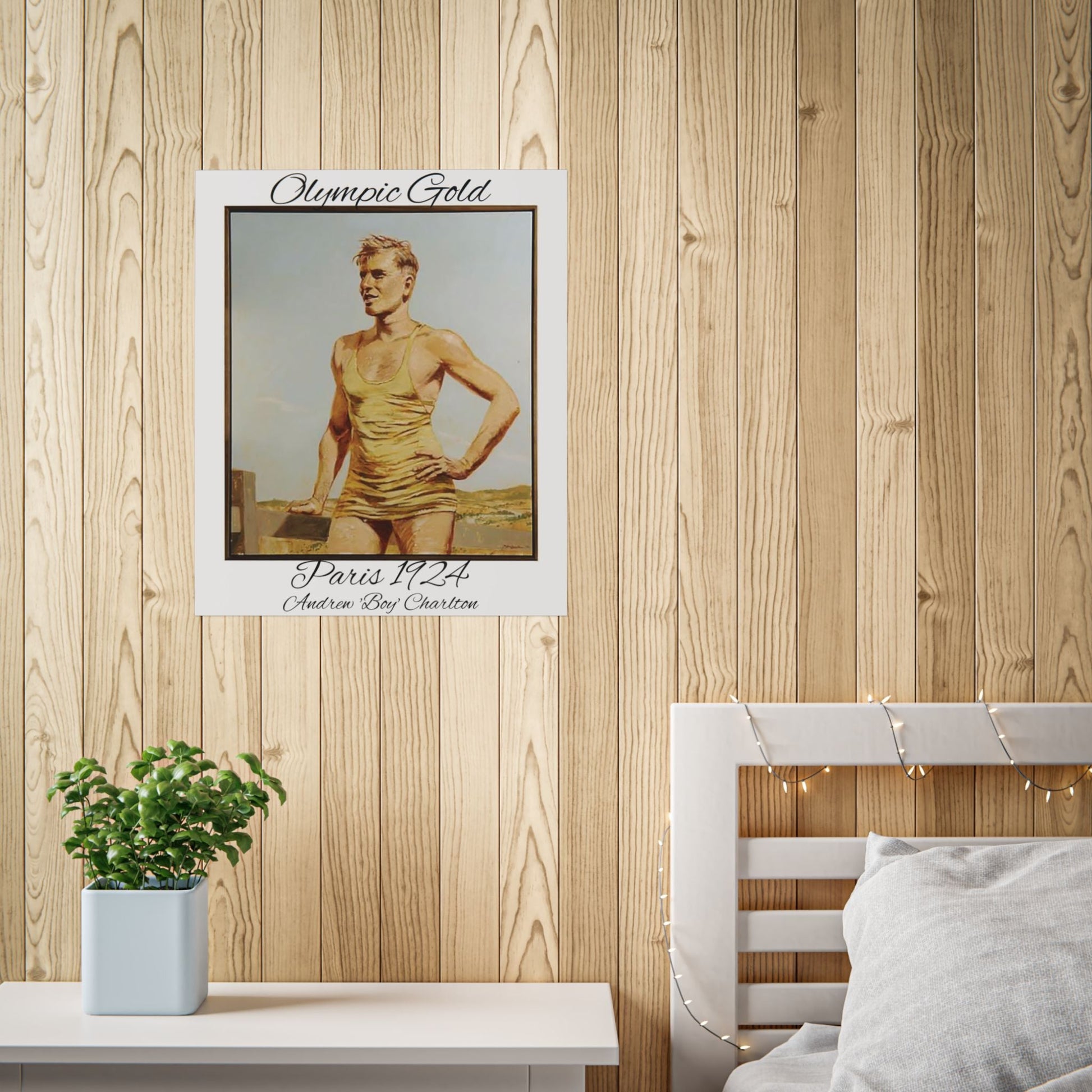 Lost Manly Customised Posters - Olympic Gold Paris 1924 Olympics Andrew "Boy" Charlton, brings home Olympic Gold to Manly 