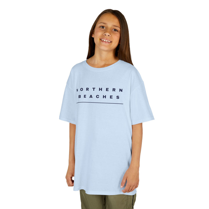 Northern Beaches Kids Heavy Cotton Tee with custom logo design 