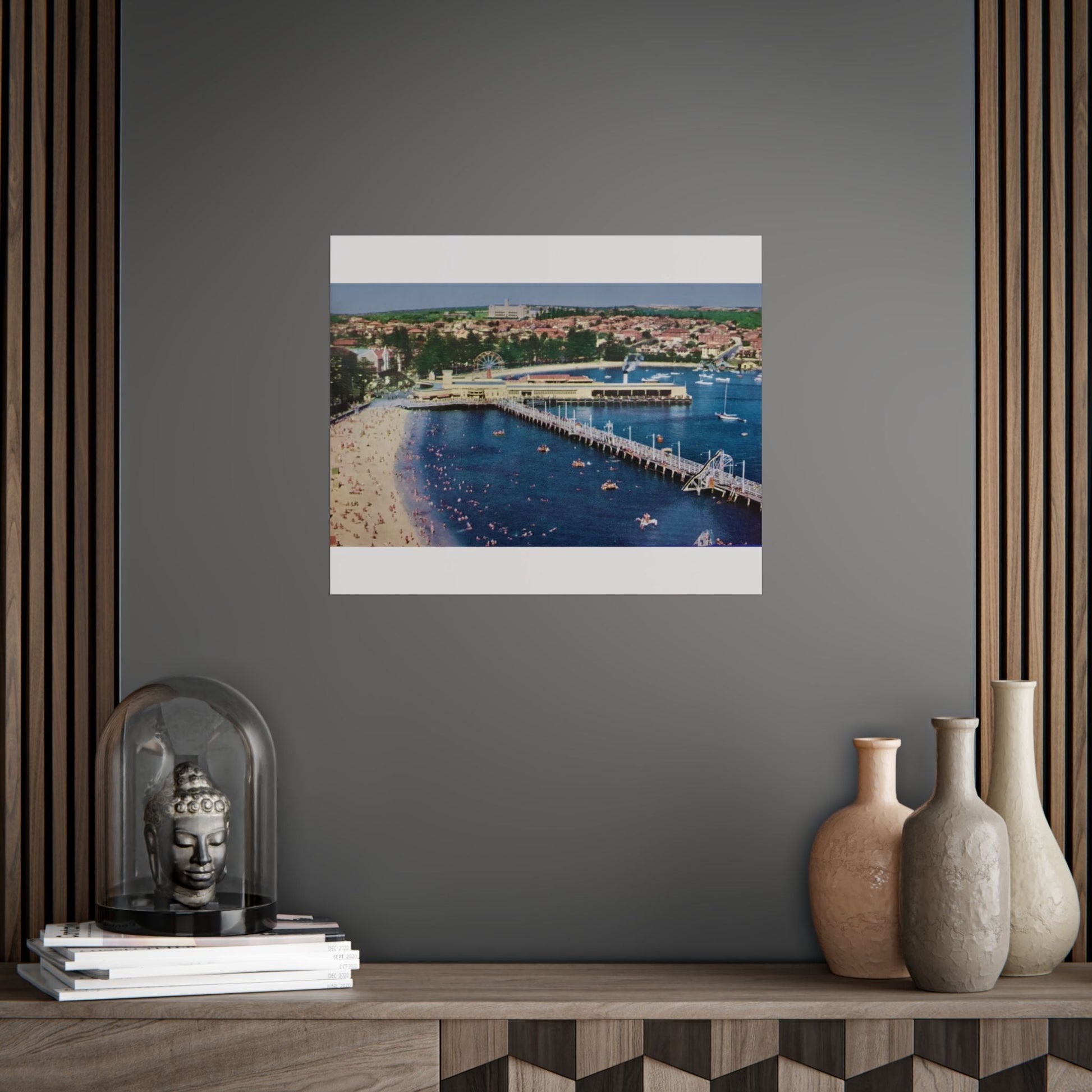 Manly Harbour Pool 1955 Vintage Poster Print - Lost Manly Shop