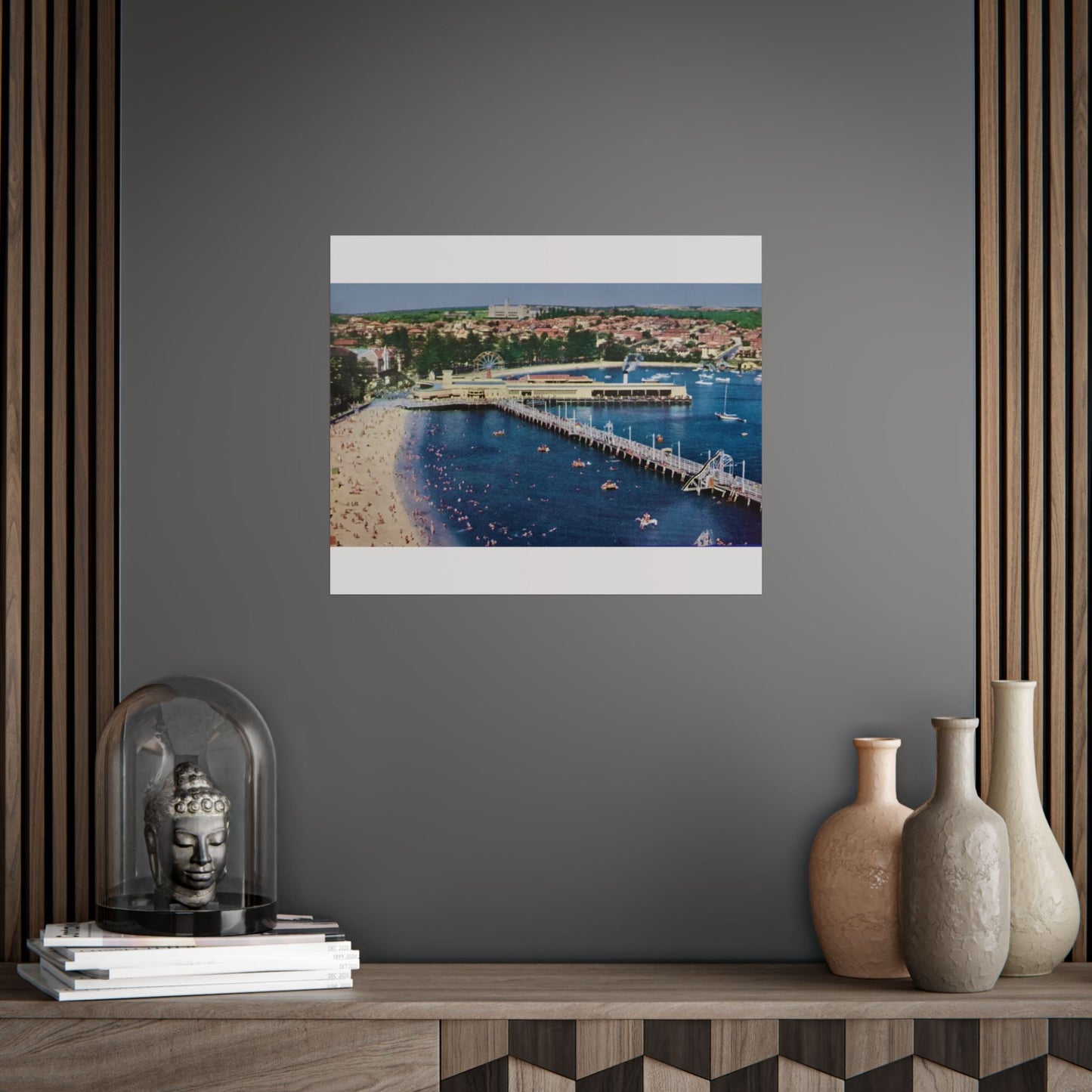 Manly Harbour Pool 1955 Vintage Poster - Lost Manly Shop
