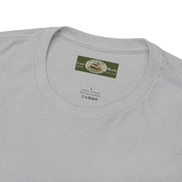 Heavy Cotton T-Shirt with free Canva custom designed logo front and back 