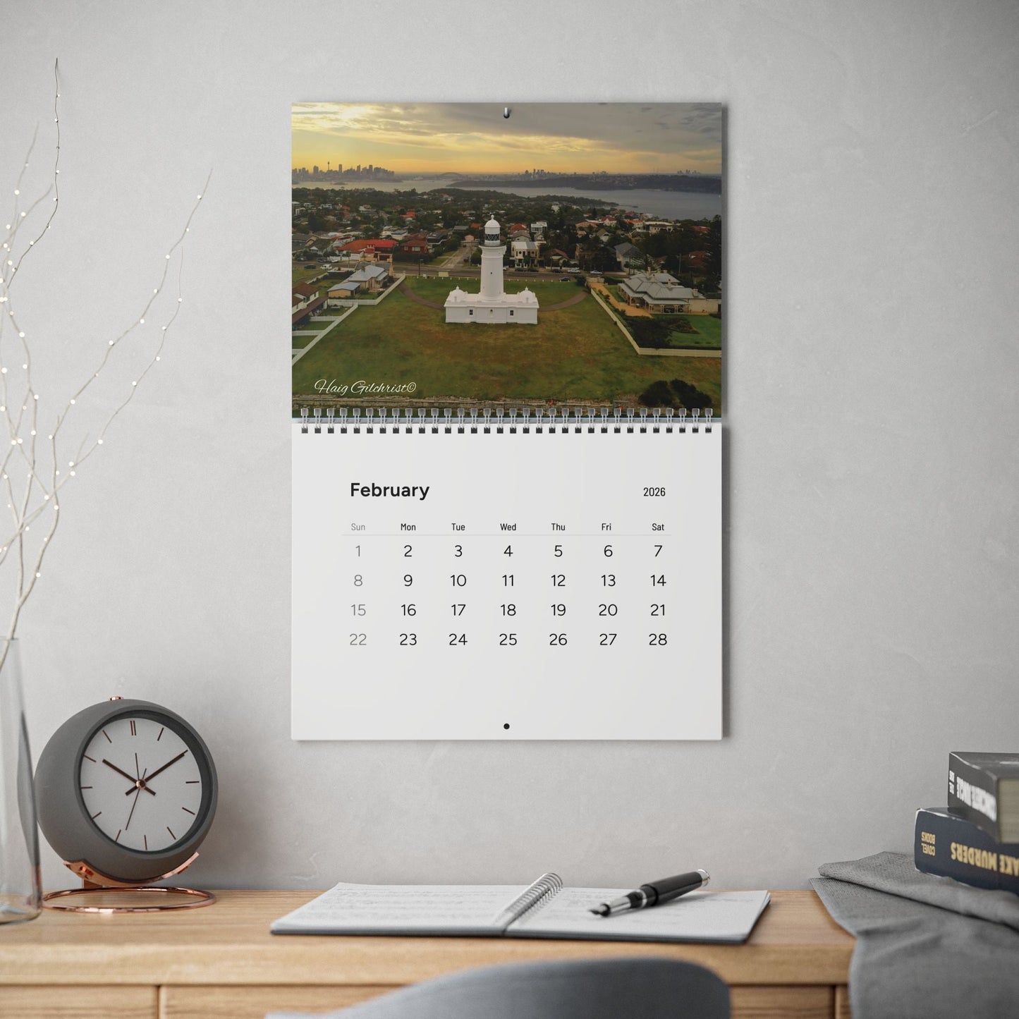 Sydney Harbour From Above Wall Calendar 2026 