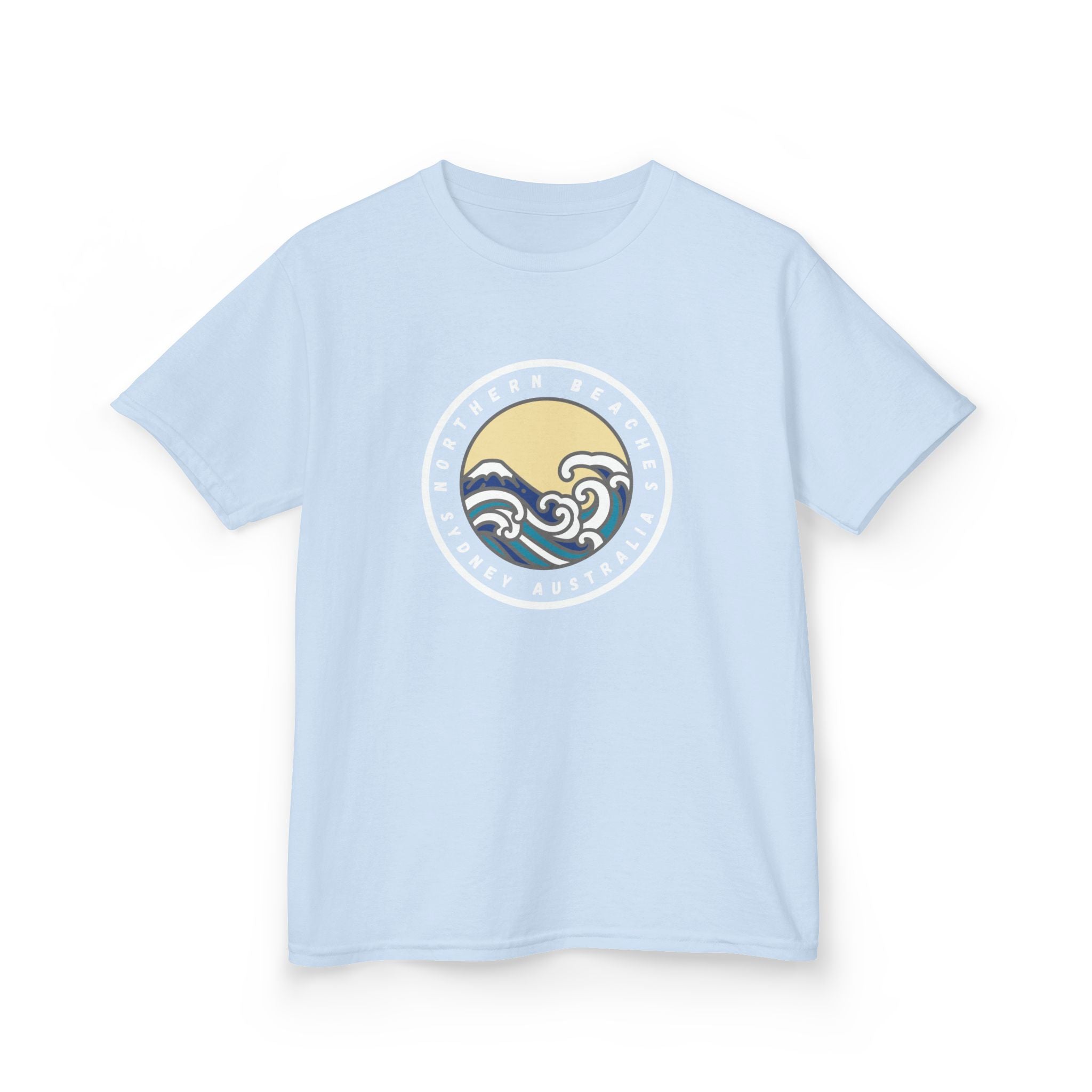 Ocean Wave Kids Cotton Tee – Northern Beaches logo 