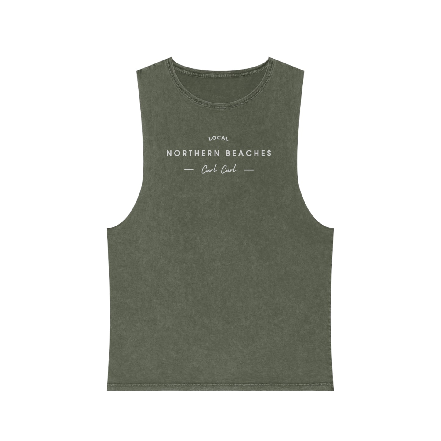 Stonewash Tank Top with Northern Beaches Curl Curl logo