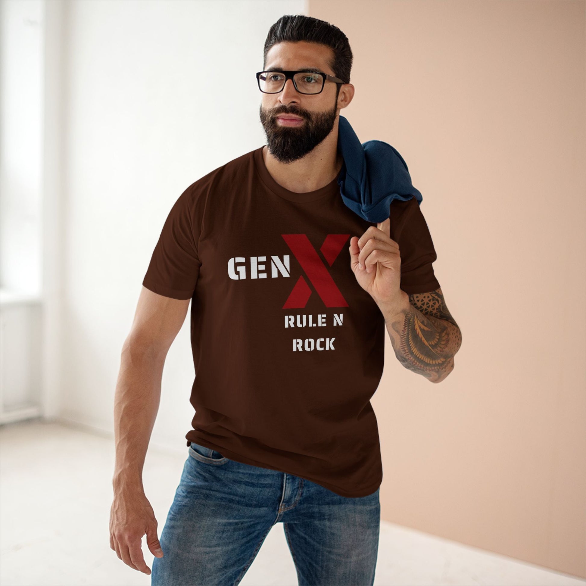 Gen X Rock n Rule Graphic Tee - Nostalgic Gen X T-Shirt, Vintage Style Tee, Gift for Generation X, Casual Wear, Retro Shirt 