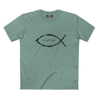 Christian Fish Acronym Adult Tee Printify