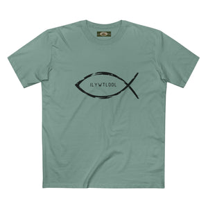 Christian Fish Acronym Adult Tee Printify