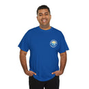Heavy Cotton T-Shirt with free Canva custom designed logo front and back 