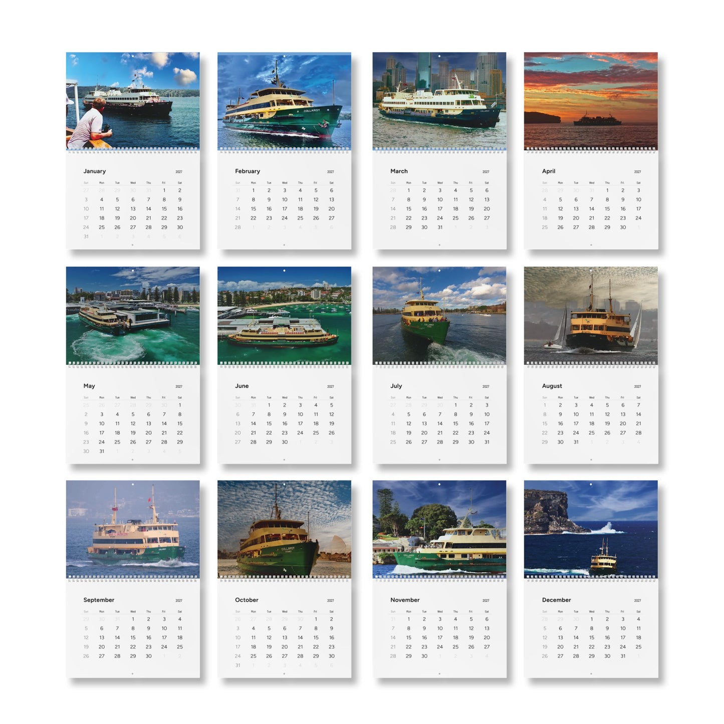 Lost Manly MV Collaroy Wall Calendar 2027