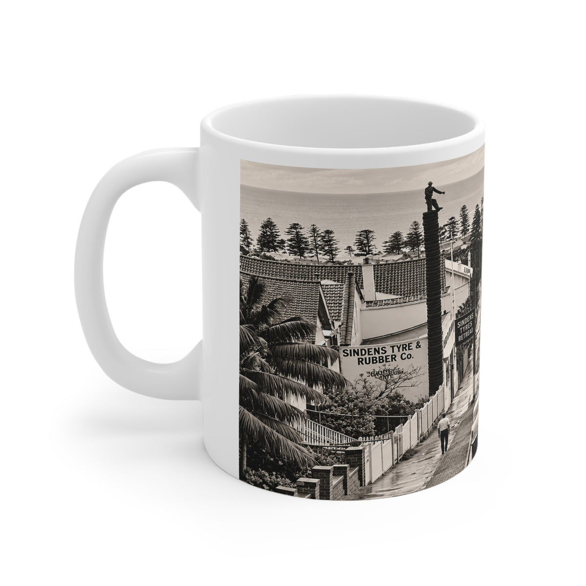 Sindens Tyre Man Manly Mug – Mugs of Nostalgia | Vintage Manly Ceramic Mug