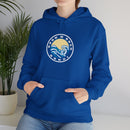Hoodie with free Canva custom design logo front back Bondi bnb/Bilgola 