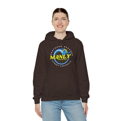 Lost Manly custom logo Manly Beach Surf Hoodie – Sydney Australia Vintage Surf Crest Hoodie - Lost Manly Shop