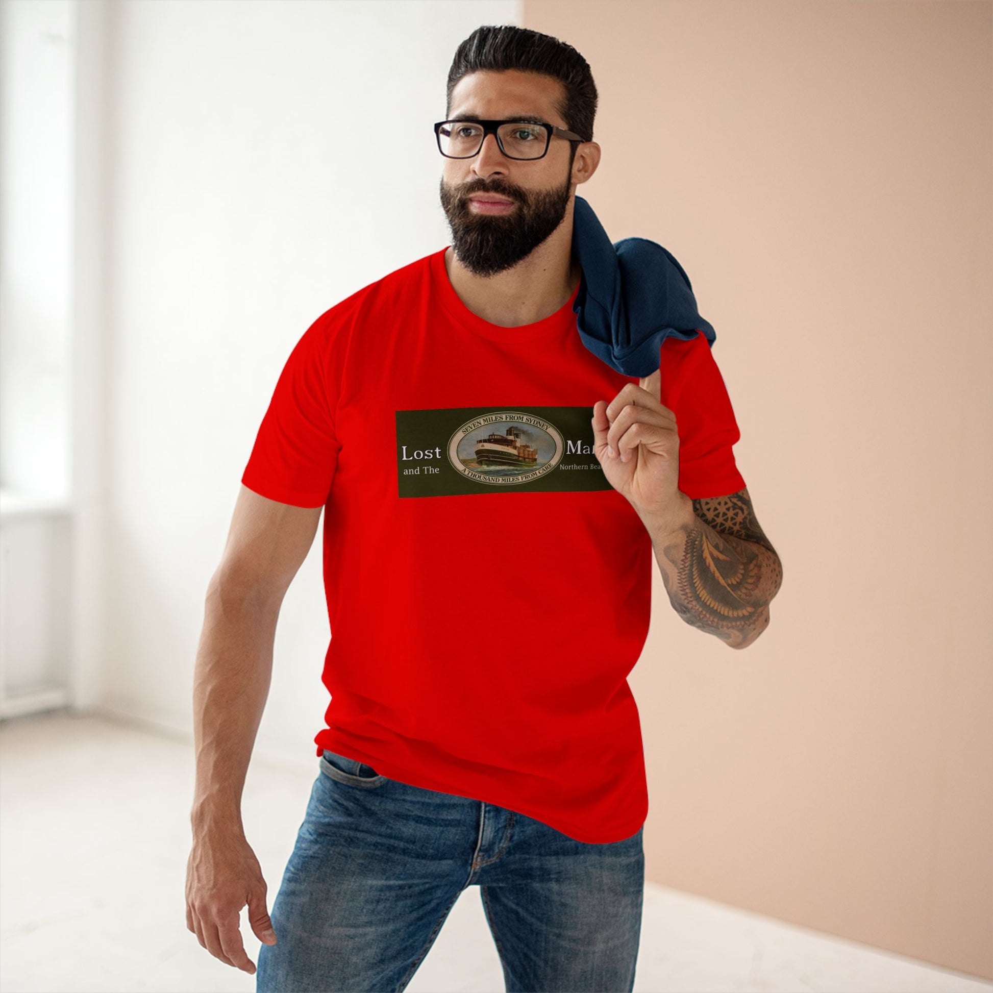 Lost Manly T-Shirt Original Lost Manly Trademark Custom Logo Limited Edition - Lost Manly Shop