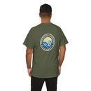 Heavy Cotton T-Shirt with free Canva custom designed logo front and back 