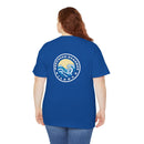 Heavy Cotton T-Shirt with free Canva custom designed logo front and back 