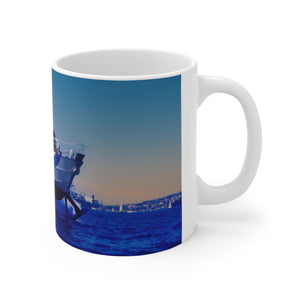 Coffee Mug - Curl Curl Hydrofoil in flight - Lost Manly Shop