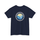 Heavy Cotton T-Shirt with free Canva custom designed logo front and back 