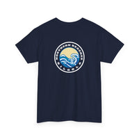Heavy Cotton T-Shirt with free Canva custom designed logo front and back 