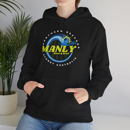 Lost Manly custom logo Manly Beach Surf Hoodie – Sydney Australia Vintage Surf Crest Hoodie - Lost Manly Shop