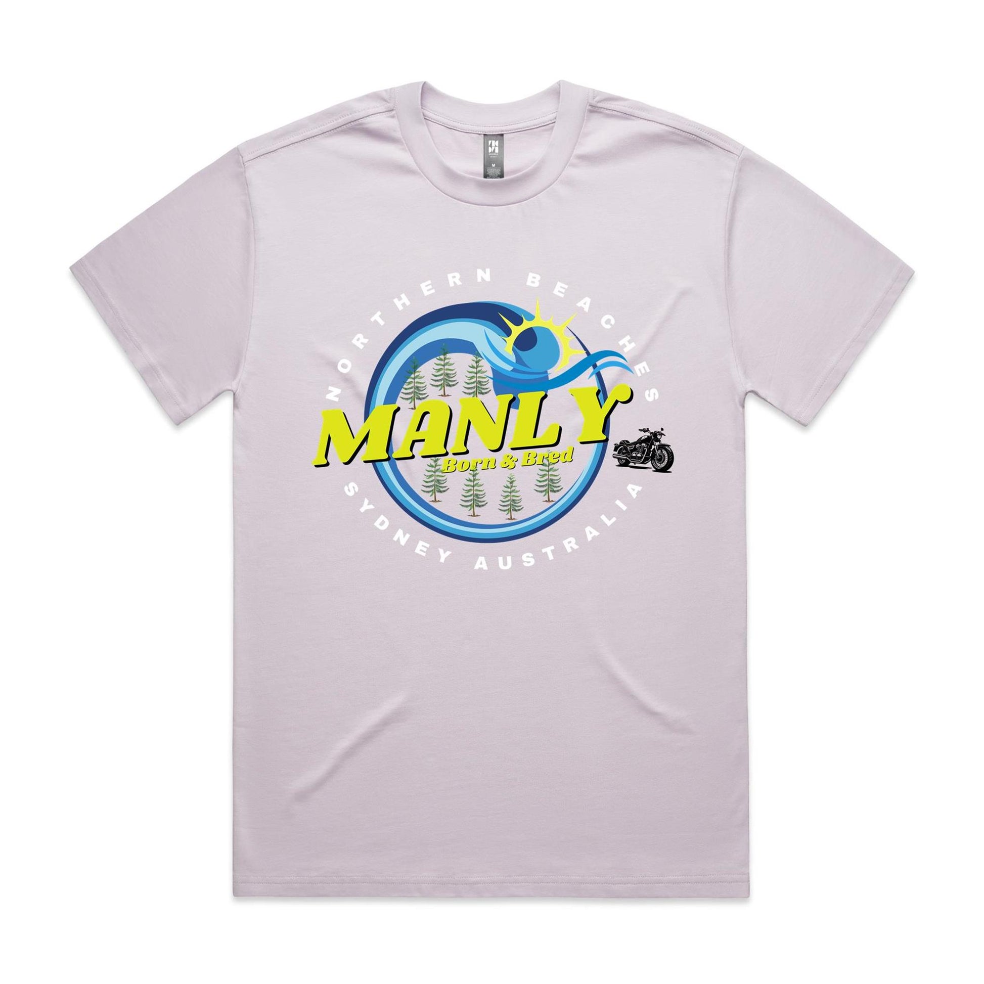 Lost Manly custom logo The Manly Barry Born & Bred edition AS Colour Heavy Tee - Lost Manly Shop