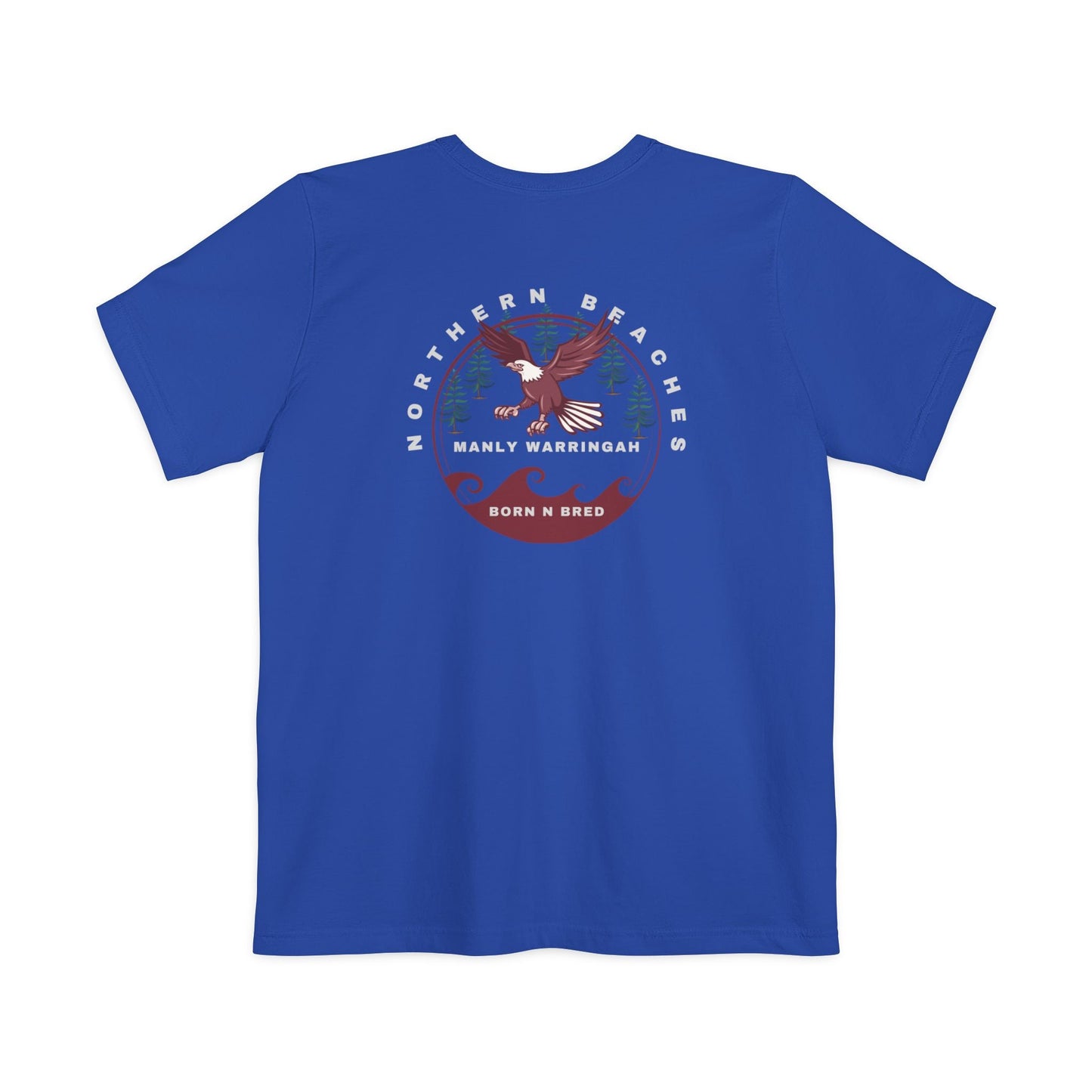 Manly Warringah Born n Bred Unisex Pocket T-shirt Printify