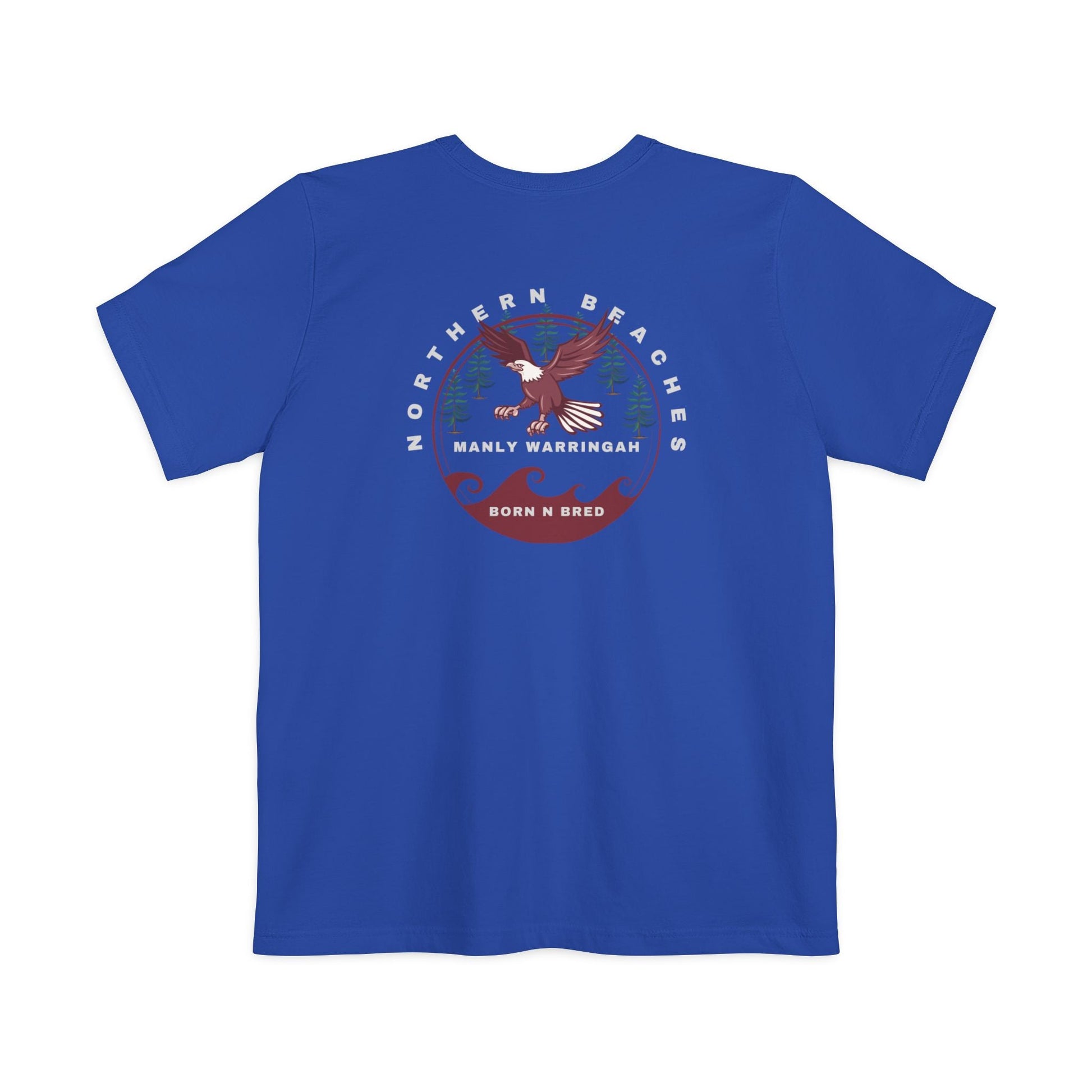 Manly Warringah Born n Bred Unisex Pocket T-shirt Printify