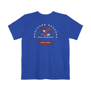 Manly Warringah Born n Bred Unisex Pocket T-shirt Printify