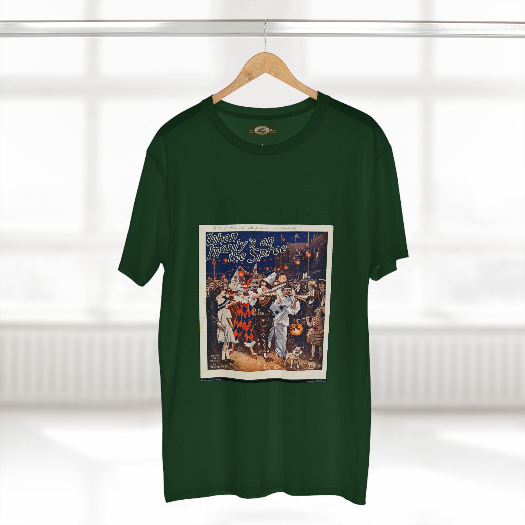 Vintage Manly Mardi Gras Staple Tee Printify