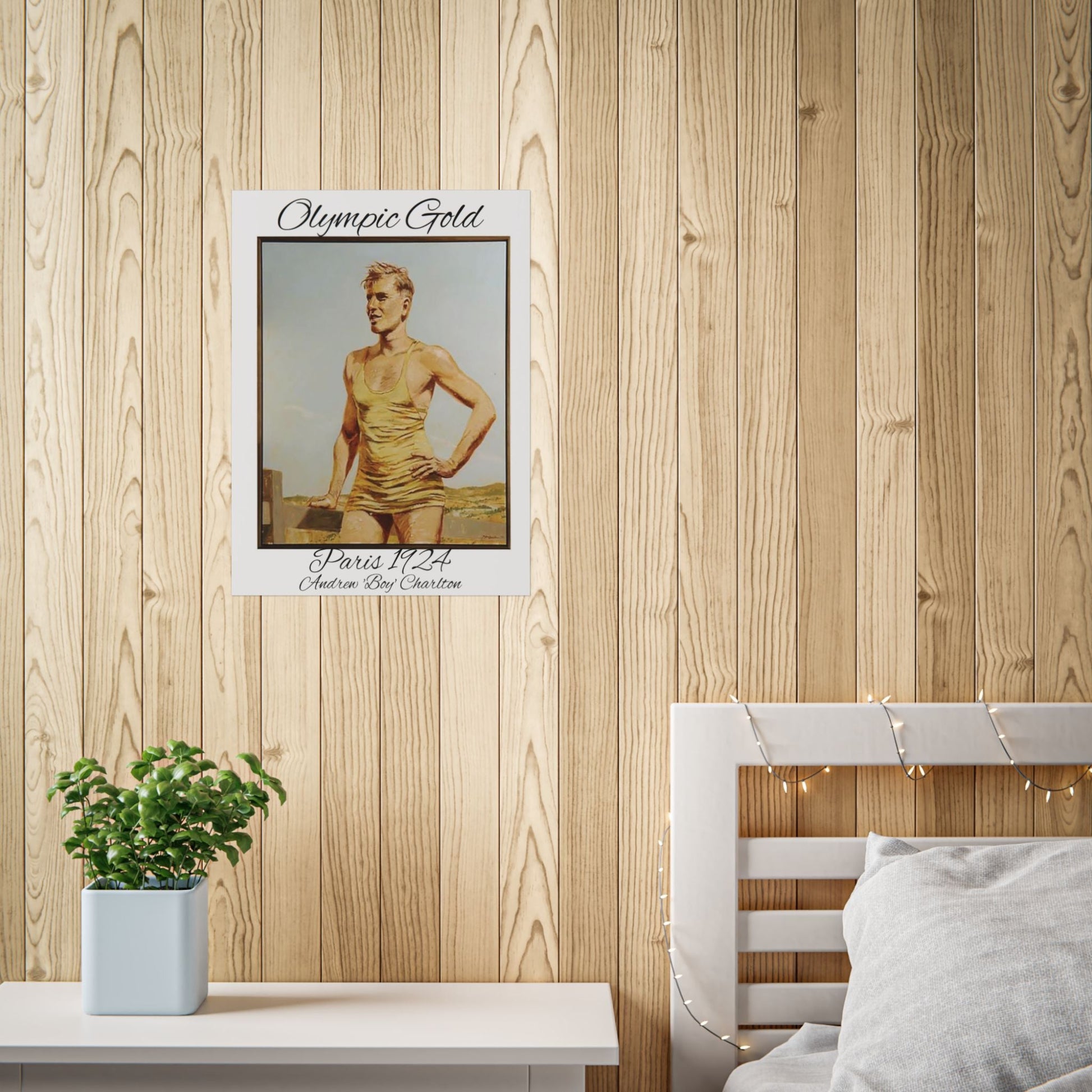 Lost Manly Customised Posters - Olympic Gold Paris 1924 Olympics Andrew "Boy" Charlton, brings home Olympic Gold to Manly 