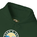 Hoodie with free Canva custom design logo front back Bondi bnb/Bilgola 