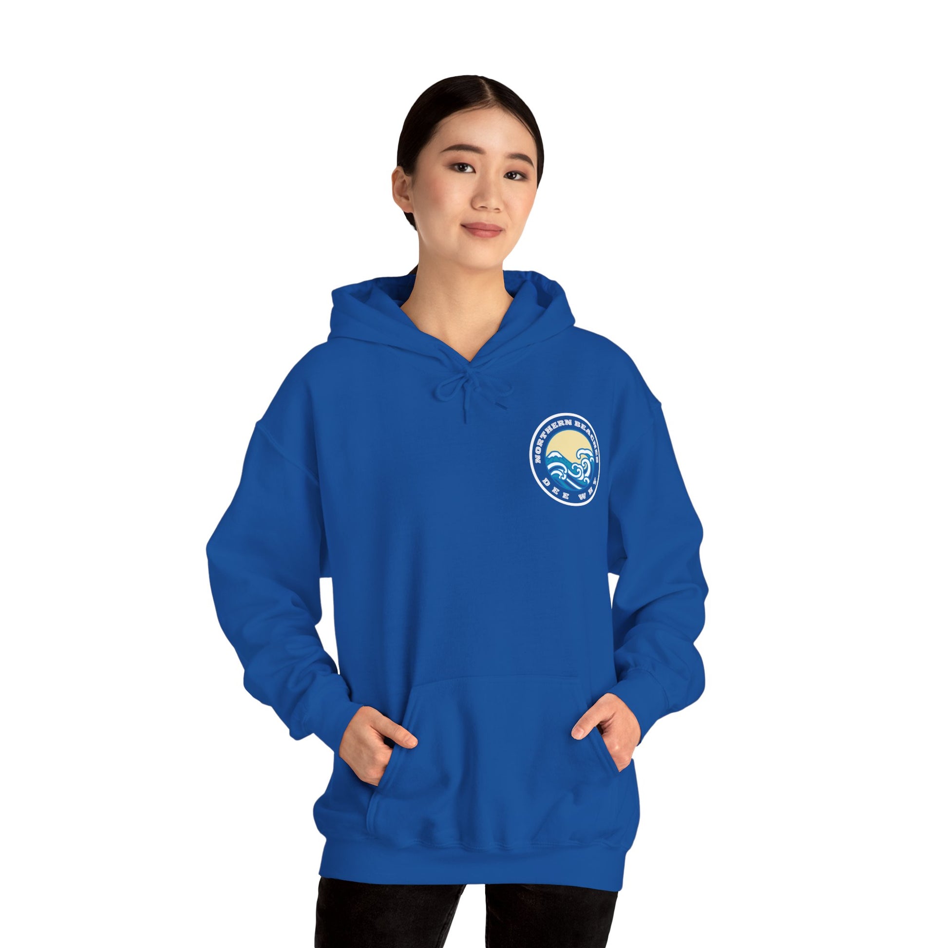 Lost Manly custom Northern Beaches Dee Why front and back logo edition Hoodie - Lost Manly Shop