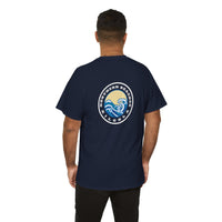 Heavy Cotton T-Shirt with free Canva custom designed logo front and back 