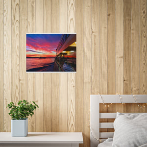 Sunset on the Manly Ferry Poster - For Australian Orders Nautical Wall Art, Coastal Decor, Beach House Print, Gift for Sailors, Age Spots Included 