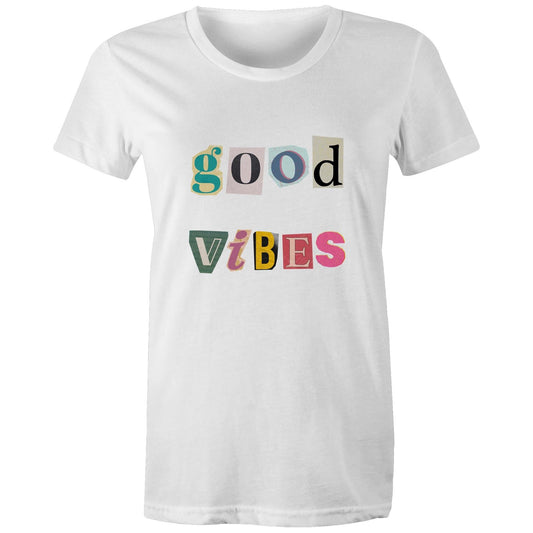 Women's Maple Tee Good Vibes 