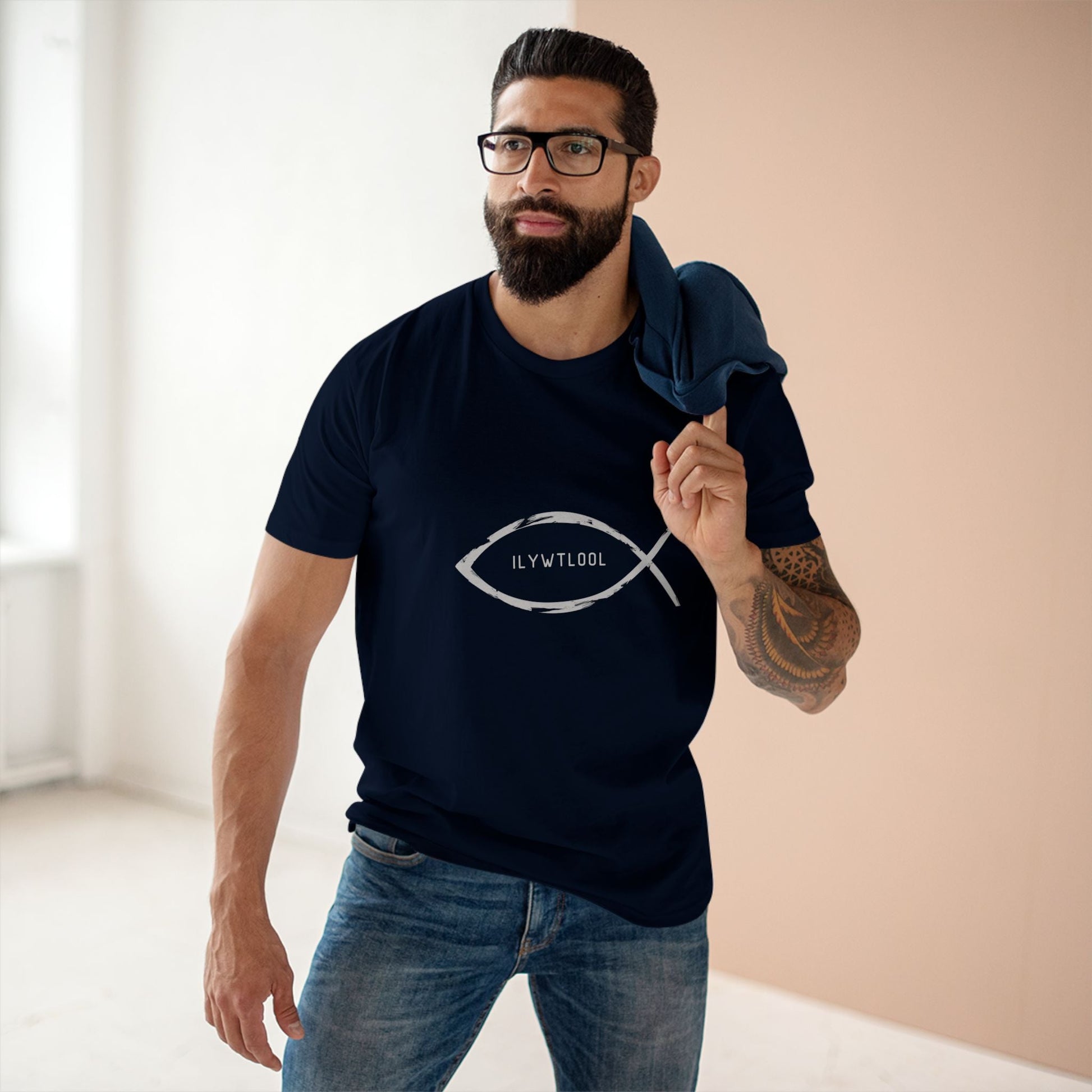 Christian Fish Acronym Adult Tee Printify