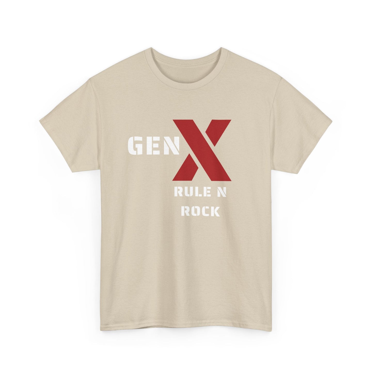 Gen X Rule N Rock Unisex Tee - Vintage Style Music T-Shirt, Casual Wear, Gift for Gen X, Music Lovers, Nostalgia Apparel 