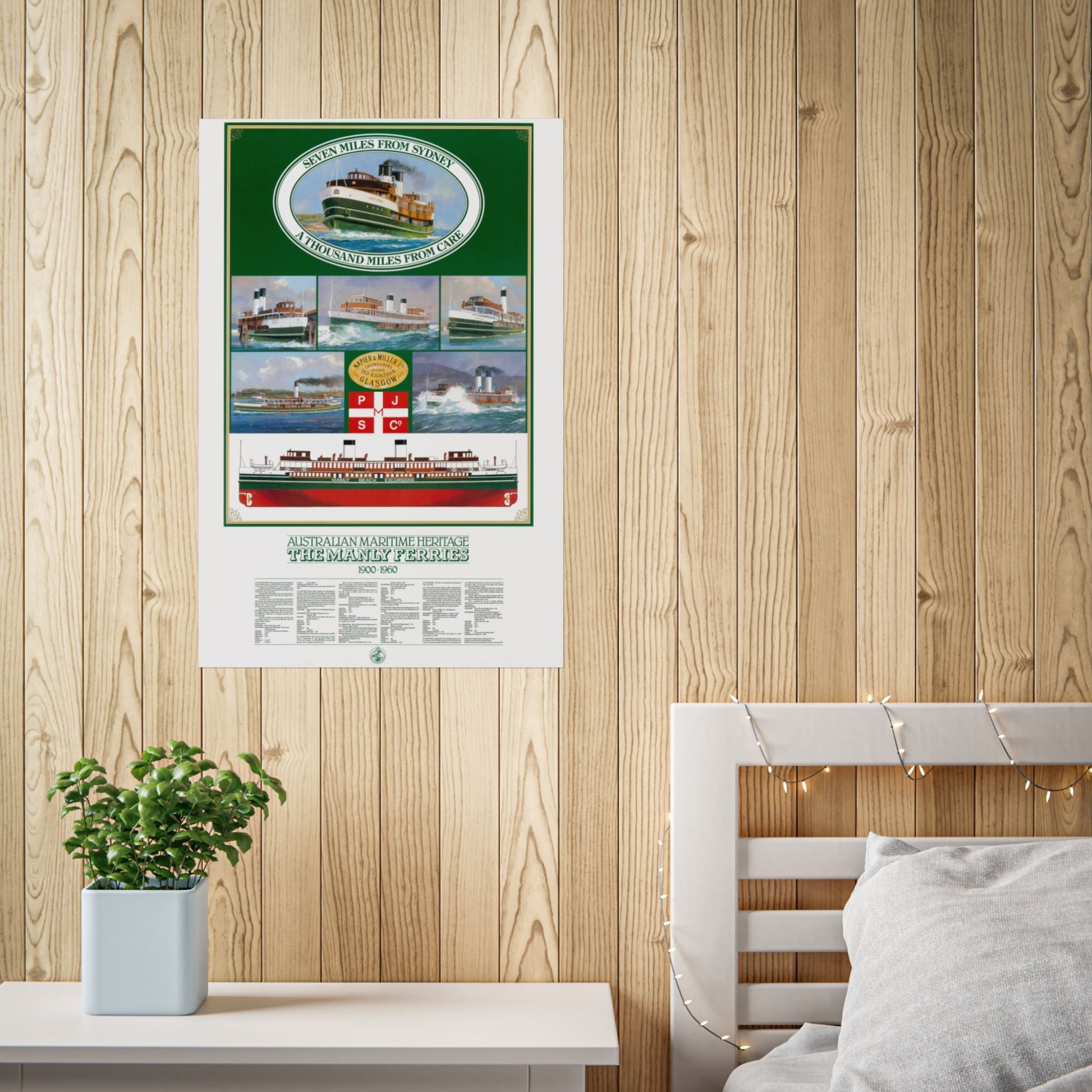 Poster Australian Maritime Heritage The Manly Ferries 1900-1960 - Lost Manly Shop