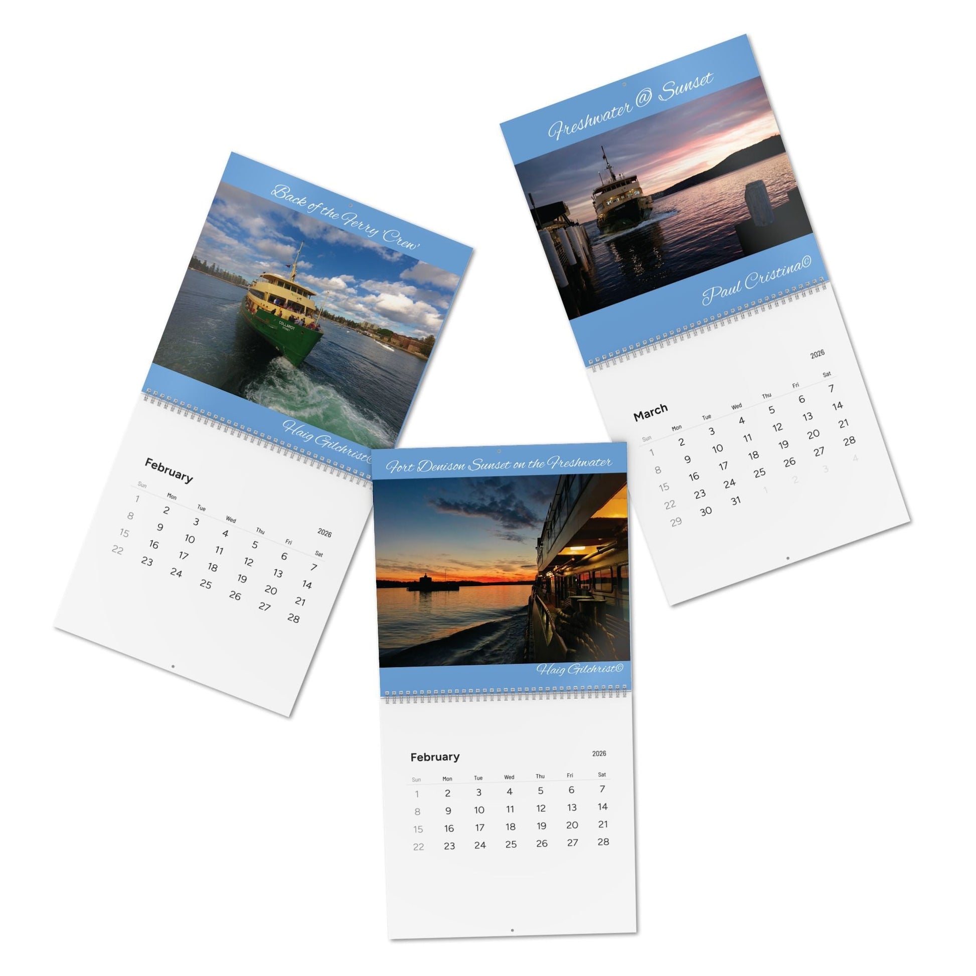 Riding the Manly Ferry Wall Calendar (2026) 