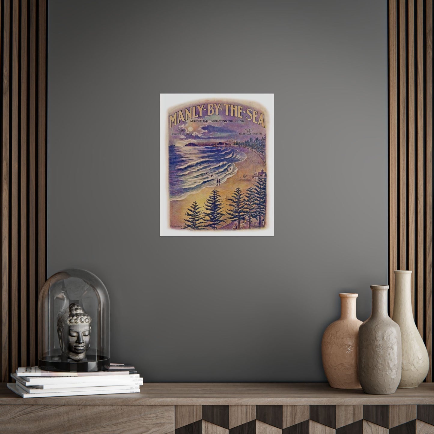 Vintage Poster 'Manly by the Sea' 1924  - 100 years old! - Lost Manly Shop