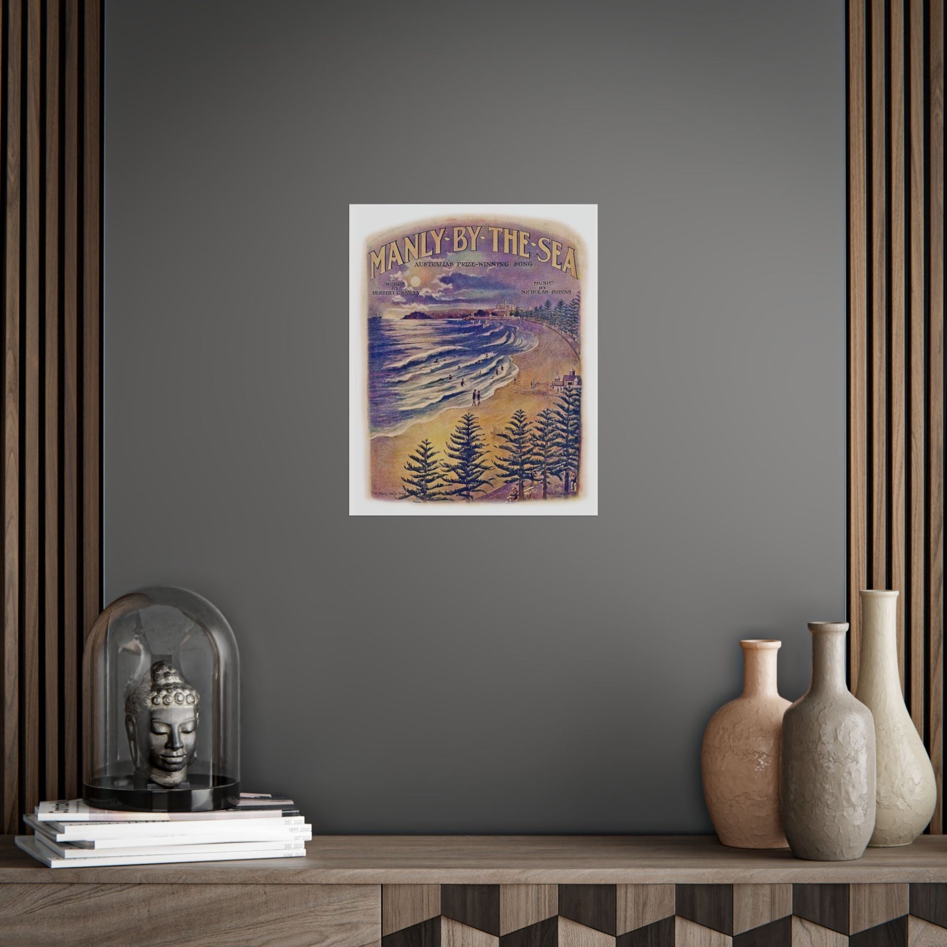 Vintage Poster 'Manly by the Sea' 1924  - 100 years old! - Lost Manly Shop